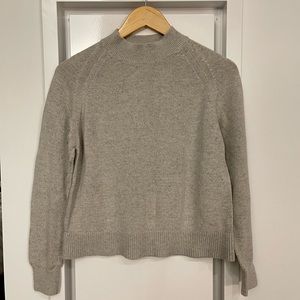 Everlane Gray Mockneck Cotton Sweater